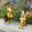 Dog Solar Lights Outdoor,Yard Art Metal Dog Statues,Outdoor Funny Dog Statue for Garden Decor Yard Lawn Ornaments by GreenHaven Gardens