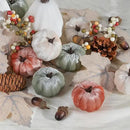 Artmag 25 PCS Pumpkin Decor Set, Artificial Fabric Pumpkins Decor with Acorns, Pinecones, Berries, Maple Leaves for Fall Halloween Thanksgiving Decorations Home Table by CozyNest Decor