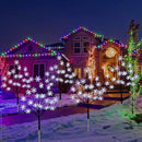 4-Pack 80LED Solar Snowflake Stake Lights - 8 Modes, Waterproof Outdoor Christmas Decorations for Garden, Yard, Pathway, Walkway by GreenHaven Gardens
