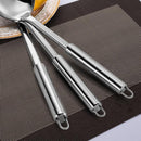 Pleafind Serving Utensils Set for Parties,3-Piece Silver Stainless Steel utensils set,Includes 1 Serving Spoon, 1 Slotted Spoon and 1 Soup Ladle,Serving Spoons for Buffet by CozyNest Decor