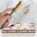 Takavu White Boar Bristle Laundry Stain Brush Set (2 Pack) - Small Spot Cleaner Scrubber for Clothes, Fabric Pre-Wash Treatment, Delicate Garment Care by CozyNest Decor