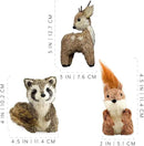 AuldHome Design Woodland Friends Figurines (Set of 3, Deer/Raccoon/Squirrel); Forest Animals Decor for Fall, Christmas, Winter and Themed Decor or Parties by CozyNest Decor