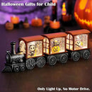 Halloween Snow Globe Train Skeleton Reaper Black Cat Pumpkin Ghost Classic Relief Texture Battery Powered LED Glitter Halloween Decorations Indoor by CozyNest Decor