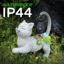 Solar Garden Outdoor Statues Cat with Succulent Solar Lantern, Lawn Decor Kitten Figurine for Patio Balcony Yard, Yard Unique Christmas Birthdays Gift for Mom Grandma by GreenHaven Gardens