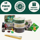 Cute Farms Terrarium Starter Kit | Moss, Vermiculite, Soil, Pebbles, Plant Food, Finishing Tools, Build and Care Guide | DIY Succulent Terrarium for Adults and Kids (Small) by CozyNest Decor