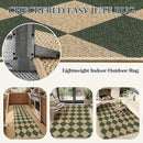 Lahome Checkered Washable Rugs 8x10, Easy Jute Rug for Living Room Patio, Farmhouse Neutral Indoor Outdoor Carpet Non Slip Non Shedding Floor Carpet for Office Deck Backyard by CozyNest Decor