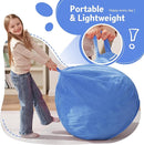 Homguava 2FT Bean Bag Chair,Teardrop Bean Bags Small Beanbag Chair with Memory Foam Filled and Ultra Soft Corduroy Cover for Living Room, Bedroom (Small,Blue) by TinyTreasures Baby Boutique