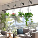 8-Pack Metal Hanging Planters for Outdoor Plants - Heavy Duty Anti Rust 4 Flower Pot Holder with 4 Bird Patterned Plant Hanger – Aesthetic Hanging Plant Holder for an Instant Indoor and Outdoor Decor by GreenHaven Gardens