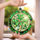 St Patricks Day Decorations - Irish Gifts for Women Men Friends Family, Shamrock Decorations, St Patricks Day Accessories - Double Layered Hanging Suncatcher 12 in by GreenHaven Gardens