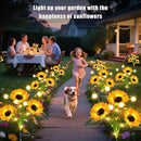 Solar Sunflower Lights Outdoor Waterproof - 6 Pack Solar Powered Sunflowers with Firefly Solar Lights for Garden Lawn Decor by CozyNest Decor