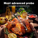 Wireless Meat Thermometer 2 Probes, Bluetooth Smart Meat Thermometer Digital Wireless Remote Tracking and Real-Time Readings, Standalone Base & Thinnest Probe, iOS and Android, for Grill, BBQ, Smoker by TinyTreasures Baby Boutique