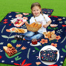 Extra Large Picnic Blanket Waterproof,80"x 80"Foldable Machine Washable Beach Blanket,Outdoor Blanket for 6-8 Adults,Suitable for Indoor Crawling,Park Beach,Camping,Hiking,Family Travel(Light Blue) by TinyTreasures Baby Boutique