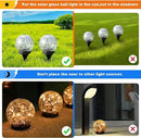 Solar Globe Lights Outdoor Waterproof-Solar Balls-Solar Garden Lights-Solar Orbs for Outside 4 Pack Cracked Glass Ball for Lawn Patio Yard Backyard Decorations, DS-XBQ-1-1-1 by GreenHaven Gardens
