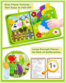 Busy Book for Toddlers 1-3, Montessori Toys for 1 2 Year Old Boy Girl Birthday Gifts, Busy Board Educational Learning Toys for 1+ Year Old, Toddler Airplane Travel Toy Farm Animals Activity Books by TinyTreasures Baby Boutique