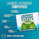 Sudstainables Laundry Detergent Sheets (60 Loads) – Eco-Friendly, Zero Waste, Plastic-Free Laundry Washing Machines Soap Sheets; Dissolvable, Space-Saving Strips for Travel (Fresh Linen) by CozyNest Decor