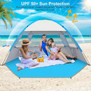 Gorich Beach Tent Sun Shelter for 3/4-5/6-7/8-10 Person with UPF 50＋ UV Protection, Lightweight & Easy Setup Beach Shade Canopy, Portable Beach Shade Tent Beach Cabana by TinyTreasures Baby Boutique
