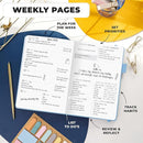 Clever Fox Planner Premium Edition – Undated Luxurious Weekly & Monthly Planner to Increase Productivity and Hit Your Goals – Organizer – Start Anytime, A5, Lasts 1 Year, Light Blue (Weekly) by TinyTreasures Baby Boutique