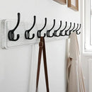 SKOLOO Rustic Wall Mounted Coat Rack, Case of 2, Pine Solid Wood Coat Hook Hanger - 10 Hooks for Hanging Clothes Robes Towels Coats by CozyNest Decor