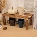 Acacia Wooden Desktop Organizer Shelf Kitchen Cabinet and Counter Riser Display Shelf for Top of Desk Home Office Bathroom Coffee Table Display Stand by CozyNest Decor