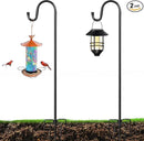 XDW-GIFTS Bird Feeder Pole for Outdoor, 2-Pack 76 Inch Shepherds Hooks Heavy Duty Garden Pole for Hanging Plant Basket, Solar Light Lanterns, Garden Plant Hanger Stands with 5 Base Prongs by GreenHaven Gardens