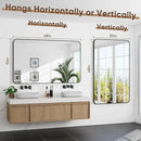 Bathroom Mirror 48" x 30", Large Rectangle Wall Mirror, Black Metal Frame Wall Mounted Mirrors for Bathroom, Vanity, Bedroom, Entryway Decor(Horizontal/Vertical) by CozyNest Decor