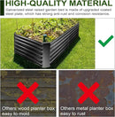 EDOSTORY Metal Raised Bed Garden Bed Kit, 6x3x2ft Tall Galvanized Planter Raised Garden Boxes Outdoor, Large Metal Raised Garden Beds for Flowers, Vegetables, Herbs by GreenHaven Gardens