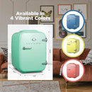 IBMF4MNT Fridge for Bedroom, Skincare, Portable Cooler & Warmer for Makeup, for Office & Home Refrigerator, Mini (4 L / 6-Can), Mint Green by CozyNest Decor