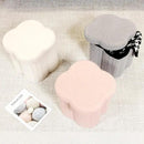 B FSOBEIIALEO Storage Ottoman Cube, Flowers Shaped Ottomans with Storage Foot Stool Footrest for Lving Room, Boucle Ottoman Seat for Dorm Room,Faux Teddy Fur, Yellow 12.6"x12.6"x12.6" by CozyNest Decor