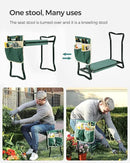 SONGMICS Garden Kneeler and Seat, Multifunctional Garden Kneeling Bench, Gardening Gifts for Women Men, Folding Gardening Stool, with 2 Tool Bags, 8-Inch Wide Kneeling Pad, Dark Green UGGK060L01 by GreenHaven Gardens