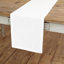 Solino Home Linen White Table Runner 72 Inches Long - 100% Pure Linen 14 x 72 Inch Table Runner for Dining, Fall, Autumn, Halloween, Thanksgiving - Fete by CozyNest Decor