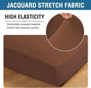 H.VERSAILTEX Super Stretch Individual Seat Cushion Covers Sofa Covers Couch Cushion Covers Slipcover Sets Thick Jacquard Textured Twill Fabric (1 Piece Chair Cushion Cover, Caramel) by CozyNest Decor