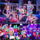 142 PCS Glow in the Dark Party Supplies, 14PCS Foam Glow Sticks, 14PCS Light Up Headband,14PCS LED Glasses and 100PCS Glow Sticks Bracelets,for Glow Party, New Year, Wedding, Concert, Birthday by TinyTreasures Baby Boutique