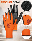 Nuogo 48 Pairs Gardening Gloves for Men Women Rubber Coated Safety Work Gloves Bulk for Gardening Construction Work by GreenHaven Gardens