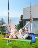 Tree Swing for Kids and Adults, 60" Waterproof Rectangle Platform Swing, 700lbs Heavy Duty with Adjustable Straps, Colorful by TinyTreasures Baby Boutique