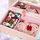 Miratino Jewelry Box for Girls, Kids Jewelry Box with Spinning Dancer, 5 Layer Large Wooden Musical Jewelry Organizer Box Gifts for Little Girls Christmas New Year Birthday Children's Day(Pink) by TinyTreasures Baby Boutique