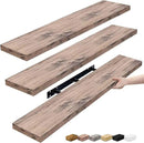 Sorbus Floating Shelves for Wall - 48 Inch Long Bathroom Shelves, Wall Decor for Bedroom, Kitchen, Living Room & Book Storage - Mounted Floating Shelf with Invisible Brackets (Mahogany, 3 Pack) by CozyNest Decor