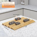 AMBIRD Bamboo Spice Drawer Organizer with Non-slip Mat,4 Tier - 2 Set Jar Spice Rack Tray From 9.5''to 19'', Seasoning Organizer for Kitchen,Cabinet,Drawers,Countertop by CozyNest Decor