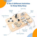 Wooden Montessori Toys Busy Board for 1 2 3 4 Year Old, Baby Toddler Sensory Toys, for Fine Motor Skills, for Autism ADHD by TinyTreasures Baby Boutique