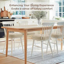 Codi Dining Chair Cushions 2 Pack, Thick Chairs Pads for Indoor Kitchen Room - Washable, Non-Slip Memory Foam Seat Cushion with Ties, 16.5"x16.5"x 3.5", Set of 2, Beige by CozyNest Decor