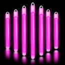 Glow Fever Glow in The Dark Sticks - 100 ct 6" Glow Sticks Bulk Party Pack with End Caps & Lanyards - Glow Party Favors for Concert, Festival, & Wedding - Neon Light Sticks, Pink by TinyTreasures Baby Boutique