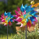 Hausse 10 Pack Reflective Pinwheels Wind Spinner, Extra Sparkly Rainbow Pinwheel with Stakes, Bird Repellent Blinder Devices Deterrent to Scare Birds Away from Yard Patio Farm Garden, Colorful by CozyNest Decor