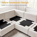 Modular Sectional Sofa, Convertible Sofa Couch Modular Sofa with Ottoman, Sectional Sofas for Living Room Small Apartments by CozyNest Decor