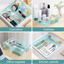 WOWBOX 25 PCS Plastic Drawer Organizer Set, 4 Sizes Desk Drawer Divider Organizers and Storage Bins for Makeup, Jewelry, Gadgets for Kitchen, Bedroom, Bathroom, Office, Sea Blue by TinyTreasures Baby Boutique