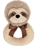 Bearington Baby Lil’ Speedster - 5.5 Inch Sloth Plush Stuffed Animal Soft Ring Rattle, Sloth Baby Stuff - Newborn Toy Plush Animal by TinyTreasures Baby Boutique