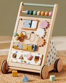 Tiny Land Wooden Baby Walker, Adjustable Speed Baby Push Walker for Boys and Girls, Montessori Activity Center Push Toy for Kids Development (Morandi) by TinyTreasures Baby Boutique