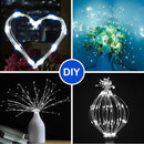 Solar Firework Lights Outdoor, 1000 LED Starburst Light Outdoor with USB Rechargerable, 8 Modes Waterproof Solar Hanging Lights for Gazebo Yard Party Wedding Decorations (White, 1000 LED) by GreenHaven Gardens