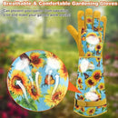 DLY Gardening Gloves for Women, Rose Gloves Gardening Thorn Proof, Long Garden Gloves for Women, Breathable Cowhide Leather Gauntlet (Small, Blue by GreenHaven Gardens