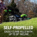 Greenworks 40V 21" Self-Propelled Lawn Mower,Axial Leaf Blower(500 CFM / 120 MPH),13" String Trimmer, 160 PSI Portable Tire Inflator, Includes 2 Batteries(5Ah+2Ah) & Chargers by GreenHaven Gardens