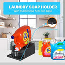 TidyFriend No-Spill Liquid Laundry Detergent Dispenser Holder, Laundry Soap Dispenser Holder with Drip Tray for Laundry Room Organization (No Strap, Black) by CozyNest Decor