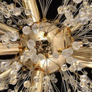 Modern Sputnik Chandeliers for Dining Room, Gold Dandelion Ceiling Hanging Lamp, Round Crystal Beaded Pendant Lights for Bedroom Living Room Farmhouse Kitchen Island (Gold 9Lights) by CozyNest Decor